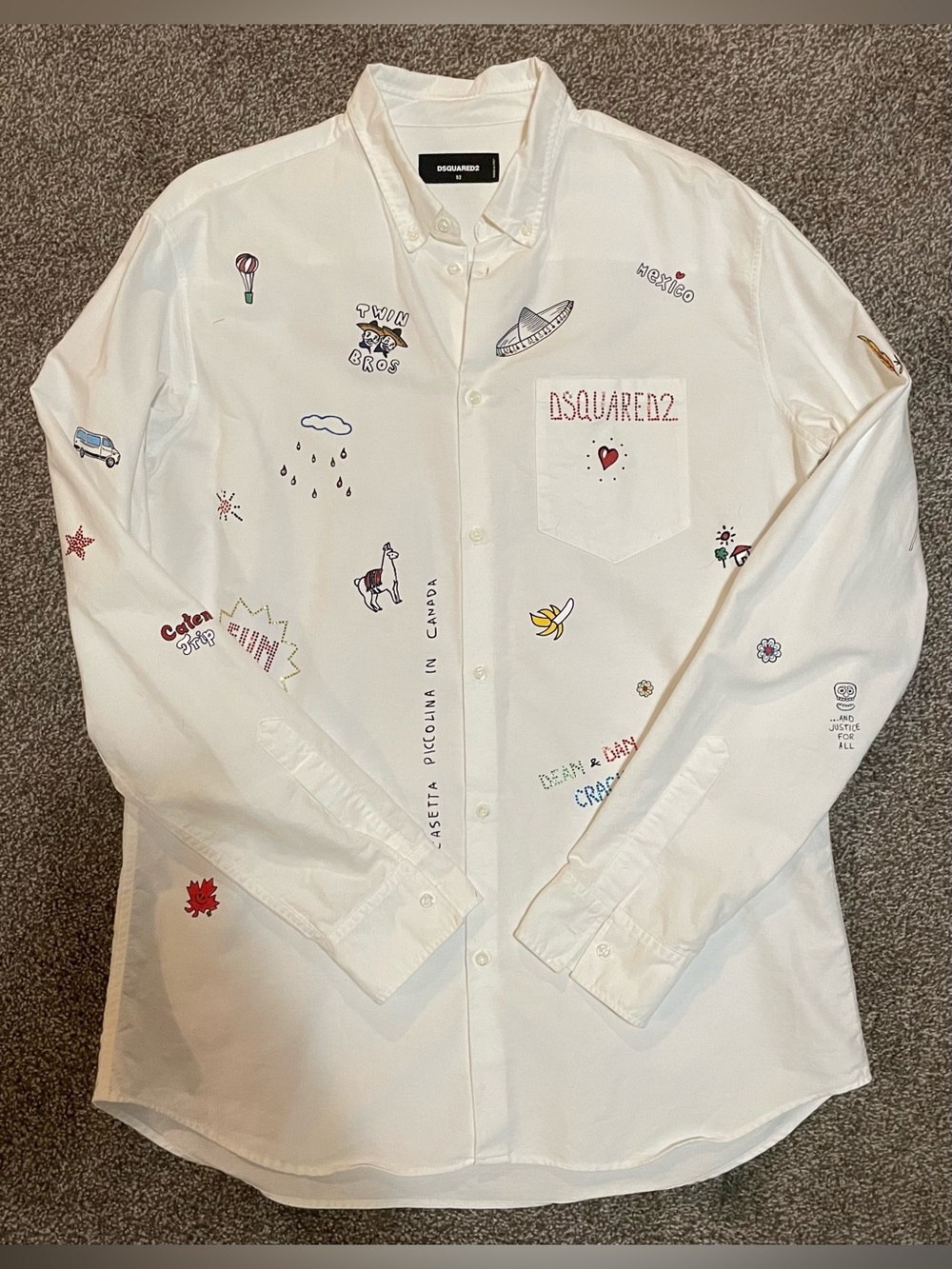 DSQUARED2 Relax Dan BD Button-Up Dress Shirt (Made in Italy)